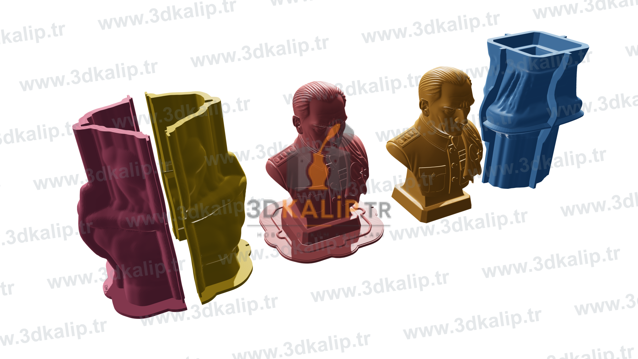 Atatürk Büstü Silikon Kalıbı - 3D Silikon Kalıplar - ana kalıp ürün görseli